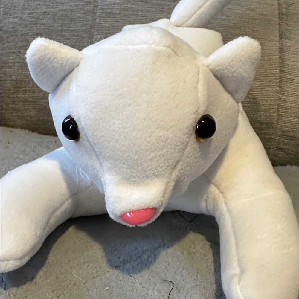 Handmade White Stuffed Animal Toy